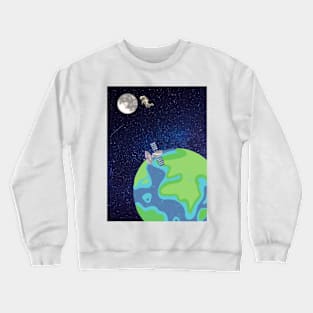 astronaut in space Crewneck Sweatshirt